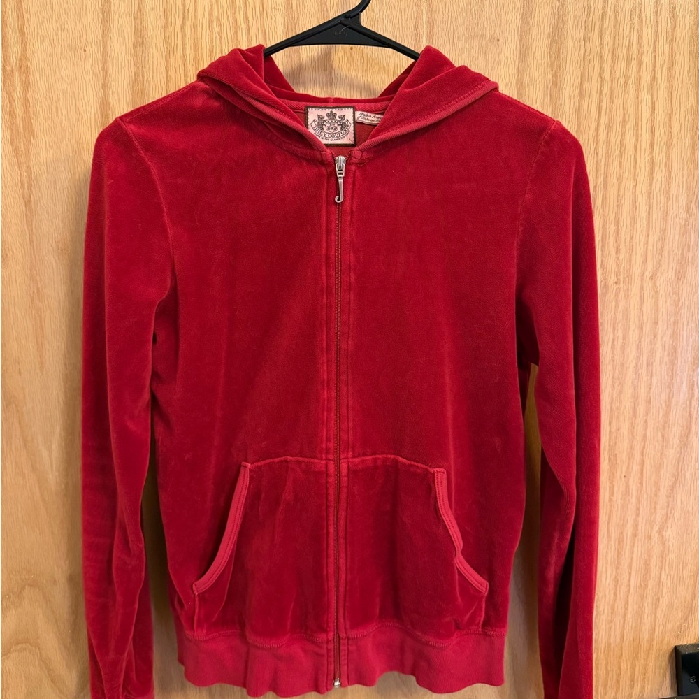 Vintage Juicy Couture | Red Velvet Zip-Up Hoodie Juicy Couture Jacket